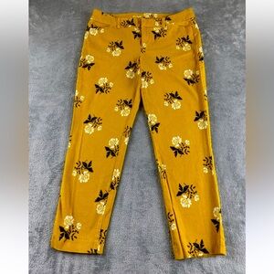 Floral Mustard Yellow Pants by Old Navy